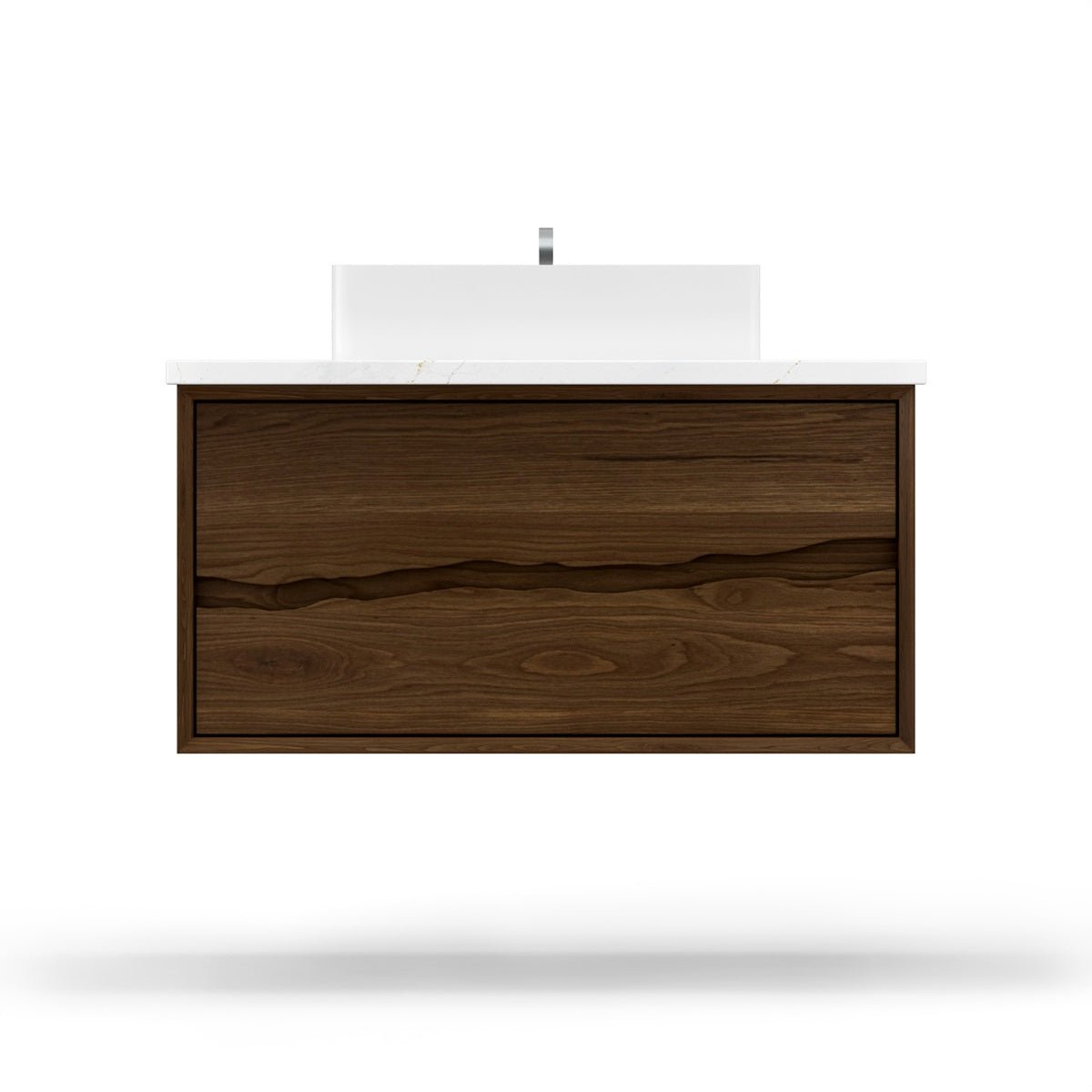 Vanderloc Ventura Two - Drawer Single Bath Floating Vanity - 30&quot; - Estate Emulsion - Vessel - VTS2 - 30 - F18.ee.nh