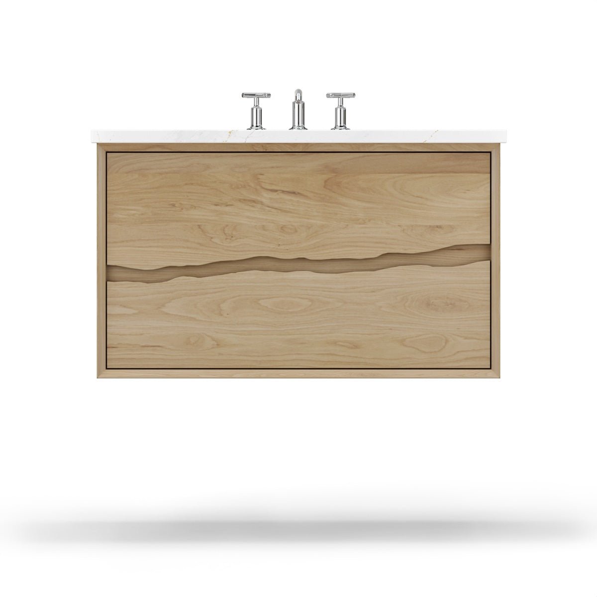 Vanderloc Ventura Two - Drawer Single Bath Floating Vanity - 30&quot; - American White Oak - Undermount - VTS2 - 30 - F24.aw.nh