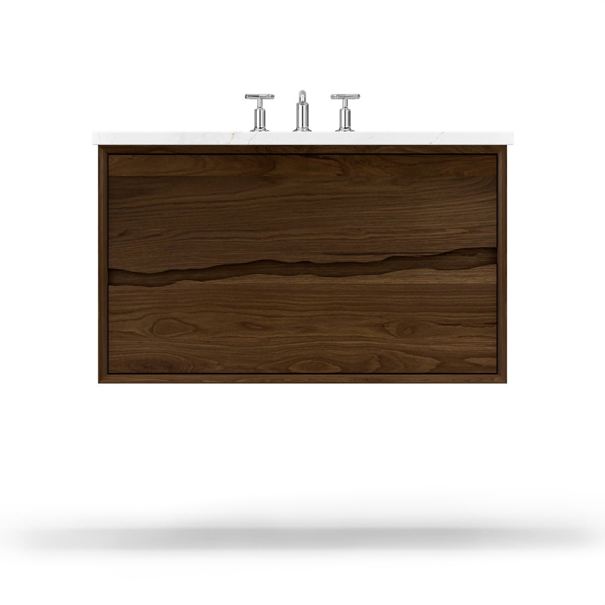 Vanderloc Ventura Two - Drawer Single Bath Floating Vanity - 30&quot; - Estate Emulsion - Undermount - VTS2 - 30 - F24.ee.nh